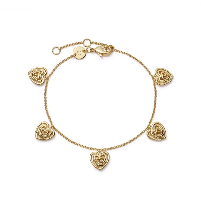 Daisy Scribble Heart Station Bracelet
