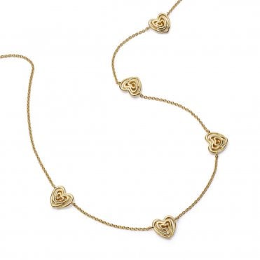Scribble Heart Station Necklace