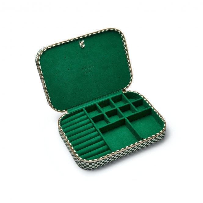 Daisy Shrimps Large Green Jewellery Case