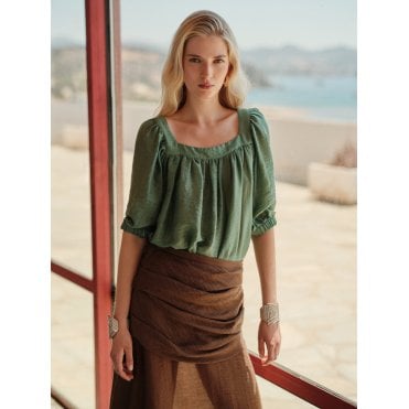 Haven Relaxed Fit Linen Blouse