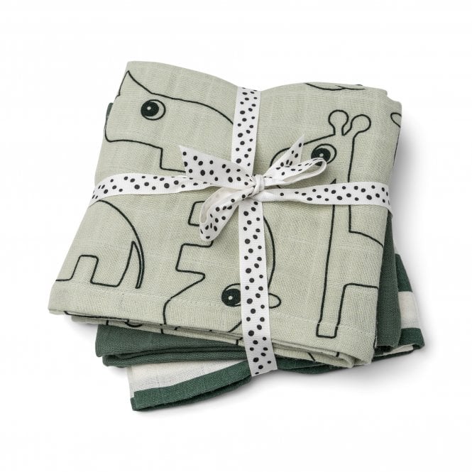 Done by Deer Burp cloth 3-pack GOTS Deer friends