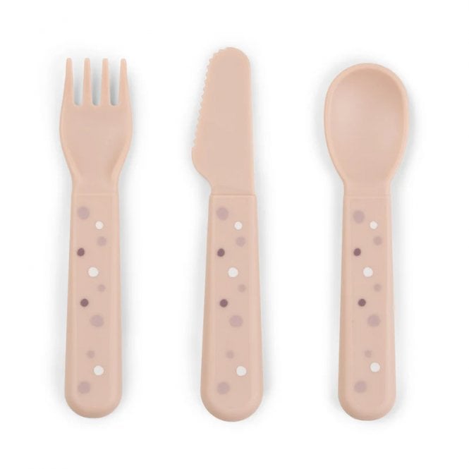 Done by Deer Foodie cutlery set Happy dots Powder