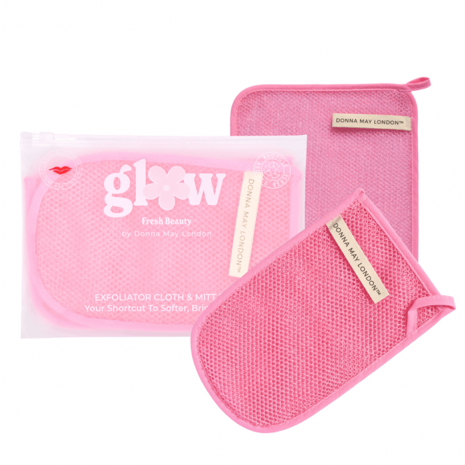 DONNA MAY LONDON Glow Fresh Duo – Exfoliation Cloth & Mitt Set