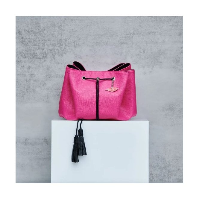 DONNA MAY LONDON Lay Flat Makeup Bag in Faux Leather