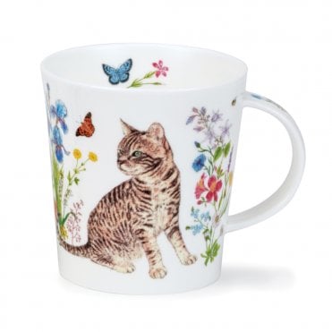 Lomond Mug - Floral Cats - Tabby