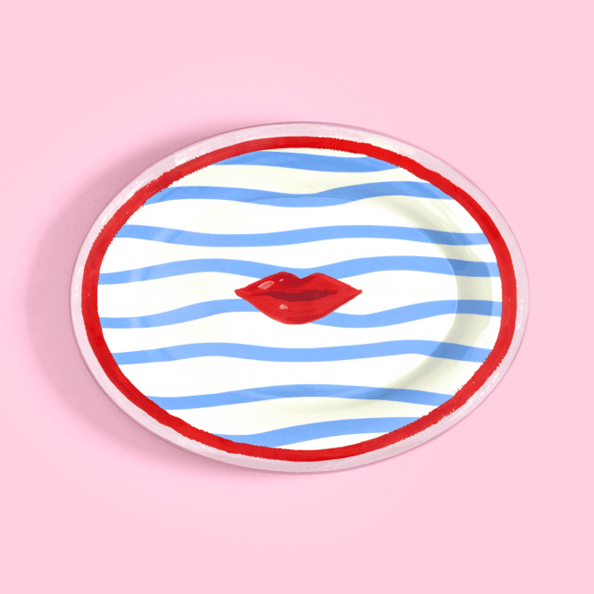 Eleanor Bowmer Electric Coast Lips Serve Platter