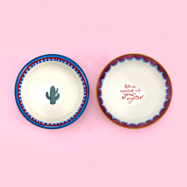 Electric Coast Nibble Bowls Cactus & Oyster