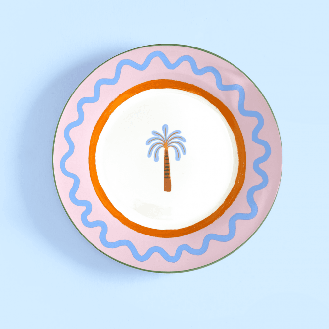 Eleanor Bowmer Electric Coast Palm Tree Dinner Plate