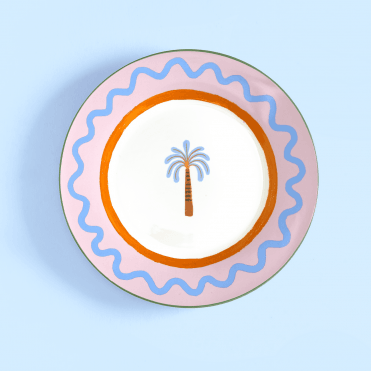 Electric Coast Palm Tree Dinner Plate