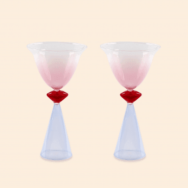 Lips Tinted Cocktail Glasses - Set of 2