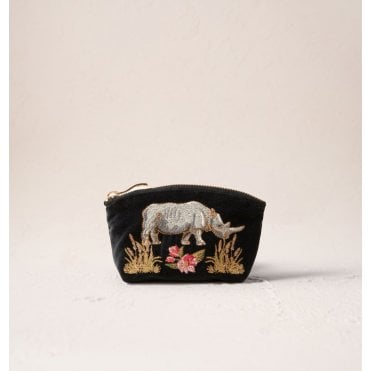 Wild Rhino Velvet Coin Purse