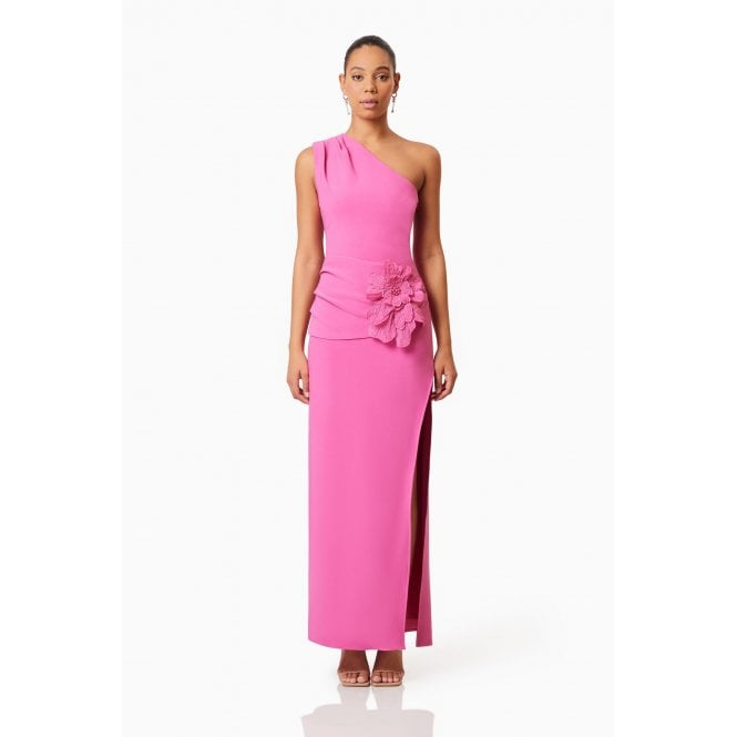 Elliatt Janelle One Shoulder Gown In Pink