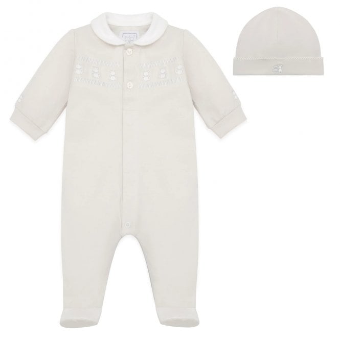 Emile et Rose SJ front open AIO with collar  emb teddy panel & Hat