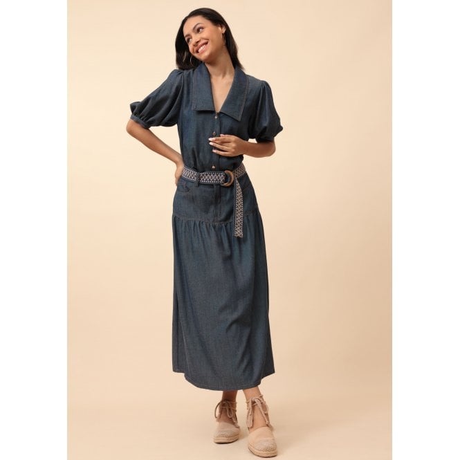 Emily Lovelock Bianca Denim Belted Skirt