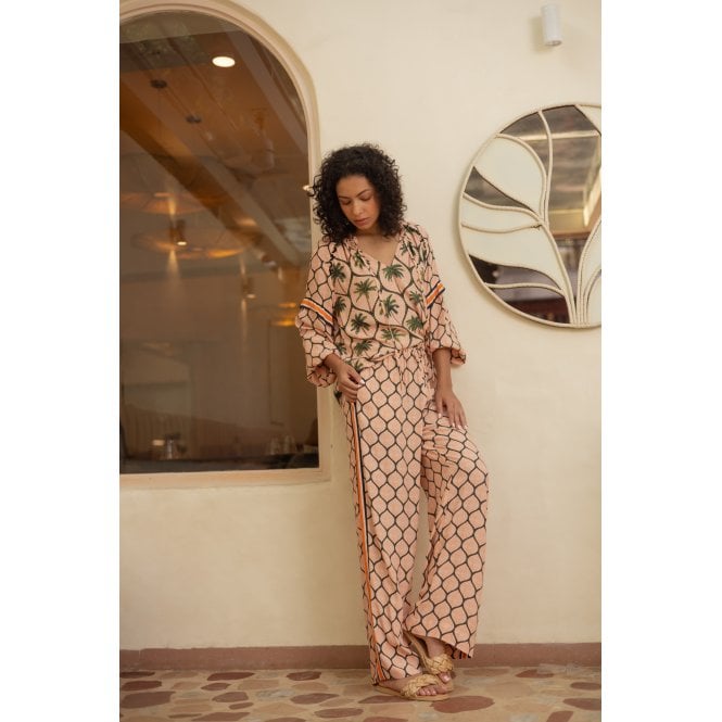 Emily Lovelock Denise Pattern Print Pants