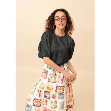Greta Print Skirt
