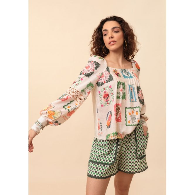 Emily Lovelock Rosie Print Blouse