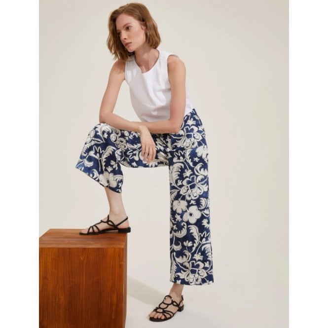 EMME Marella Albi Printed Twill Trousers