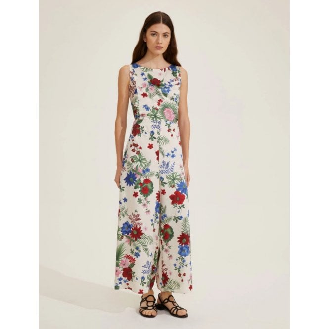 EMME Marella Istrice Printed twill jumpsuit
