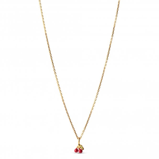 Enamel Cherry Necklace