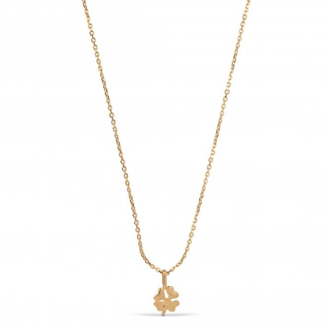 Enamel Four-Leaf Clover Necklace