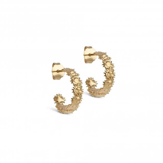 Enamel Sunshine Wreath Hoops