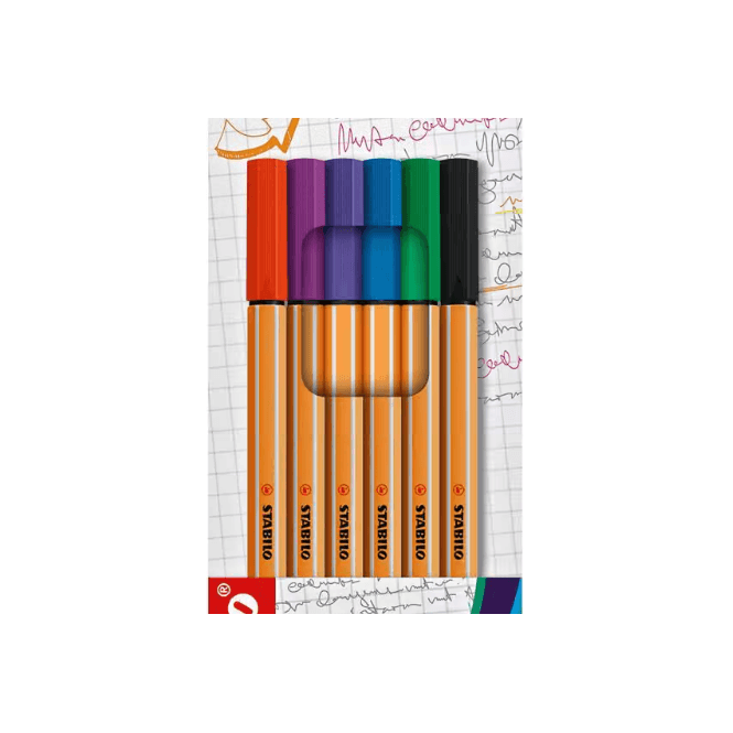 Stabilo Fineliner - point 88 - wallet of 6