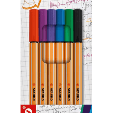 Fineliner - STABILO point 88 - wallet of 6