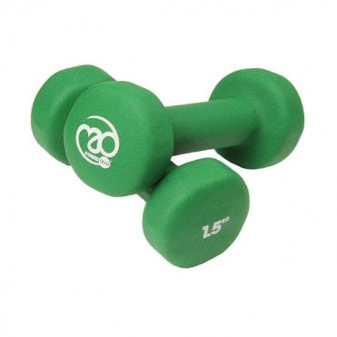 1.5kg Neoprene Dumbbells - Green (Pair)