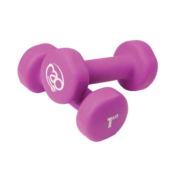 Fitness Mad Neoprene Dumbbells - (Pair) 1 kg