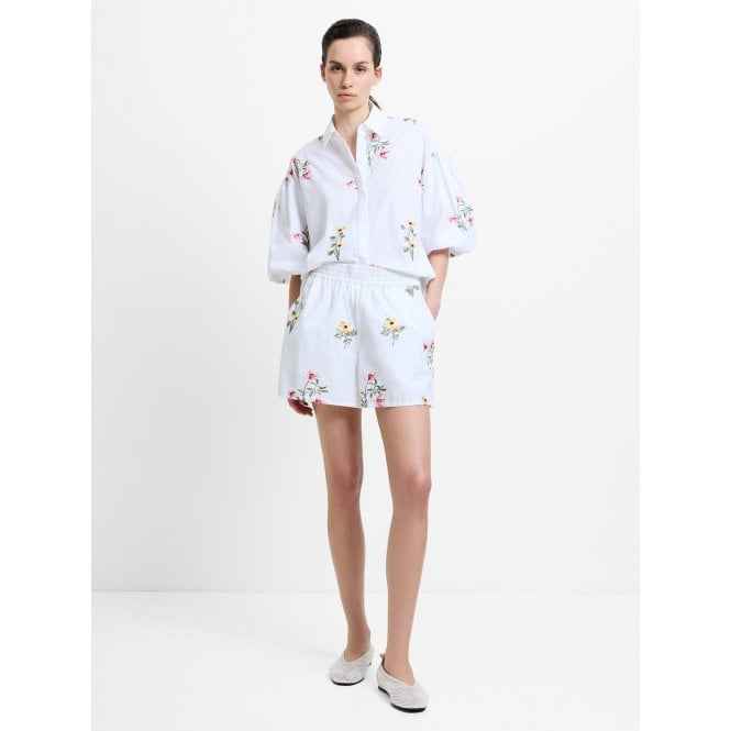 French Connection Alissa Cotton Floral Embroidered Shorts