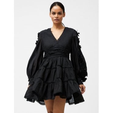 Aubrey 3D Lace Trim Mini Dress