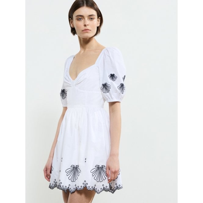 French Connection Cambria Cotton Anglaise Mini Dress