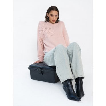 Patrice Knit Floral Motif Jumper