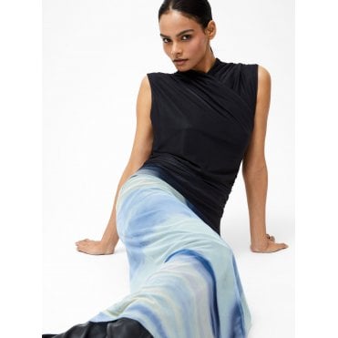 Toni Wrap Neck Printed Midi Dress