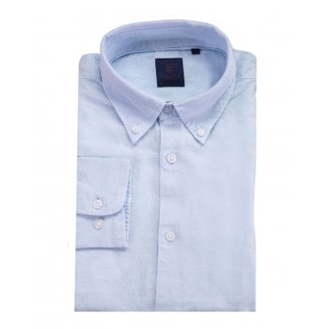 Garment Dyed Linen Button Down Shirt