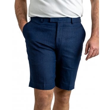 Garment Dyed Stretch Cotton Twill Shorts