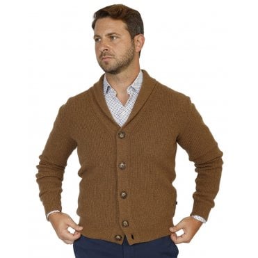 Reclaimed Lambswool Fisherman's Rib Cardigan