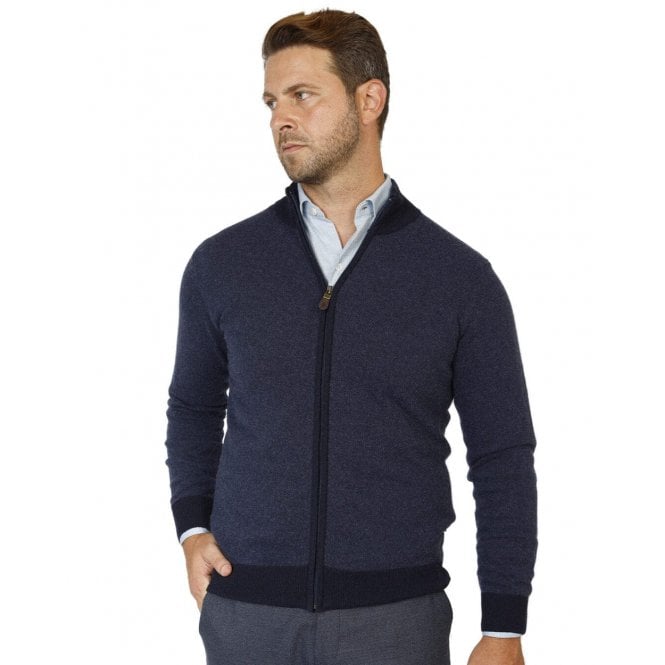 Gagliardi Wool Cashmere Blend Full Zip Cardigan