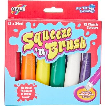 Toys, Squeeze 'n Brush - 12 Classic Colours, Brush Tipped Paint Pens