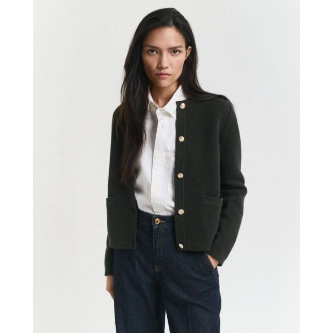 Gant Contrast Knit Cardigan