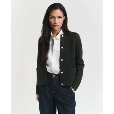 Contrast Knit Cardigan