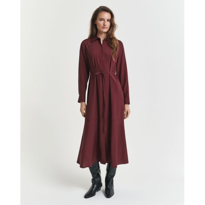 Gant Midi Viscose Shirt Dress