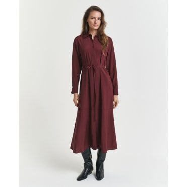 Midi Viscose Shirt Dress