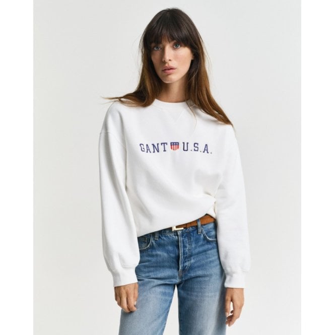 Gant Shield USA Graphic Crew Neck Sweatshirt