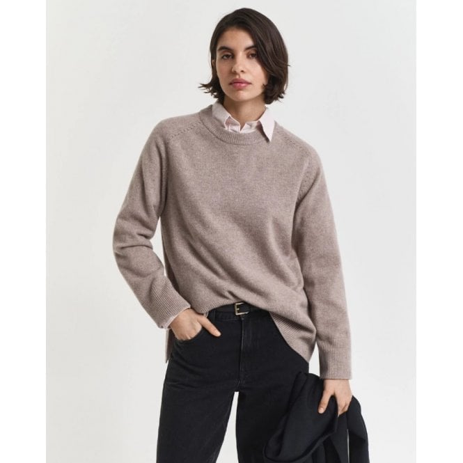 Gant Soft Wool Cashmere Blend Crew Neck Sweater