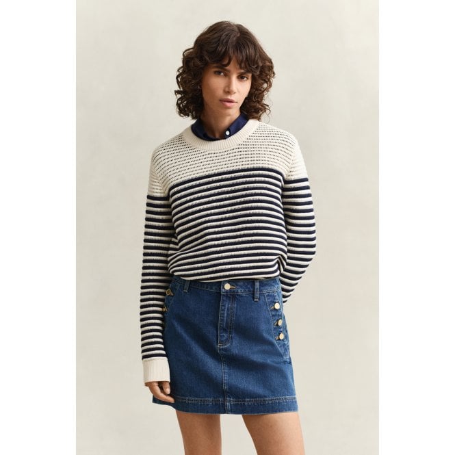 Gant Striped Crew Neck Sweater