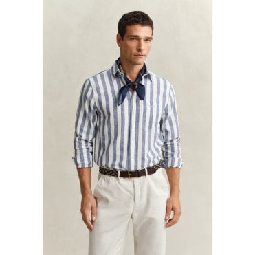 Striped Linen Blend Shirt