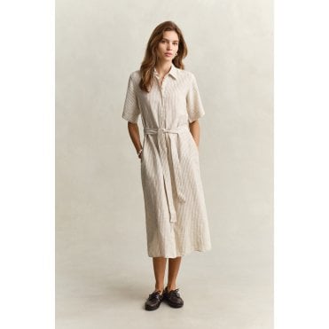 Striped Linen Shirt Dress