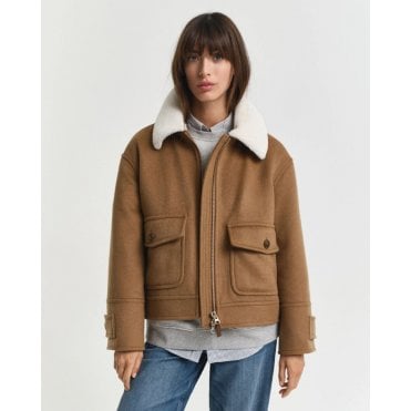 Wool Blend Flight Jacket